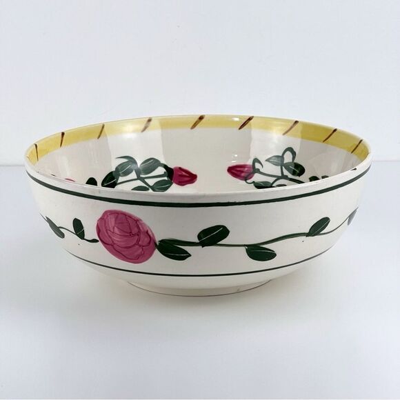 Pennsylvania Folk Art Dutch Mixing Salad Bowl Hand-Painted Vintage made In Japan - Picture 4 of 8